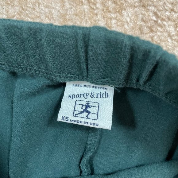 NEW SPORTY AND RICH GREEN SHORTS SZ EXTRA SMALL XS - Picture 3 of 4